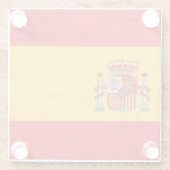Spanische Schmutzflagge Glasuntersetzer (Rückseite)