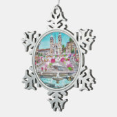 Spanische Schritte - Zinn-Schneeflocke-Verzierung Schneeflocken Zinn-Ornament (Rechts)