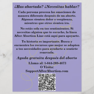Spanische Schwangerschaftsberatung/Hilfe nach der  Flyer