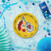 Spanische Souvenirgrenze Pappteller (Party)