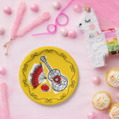 Spanische Souvenirgrenze Pappteller (Party)