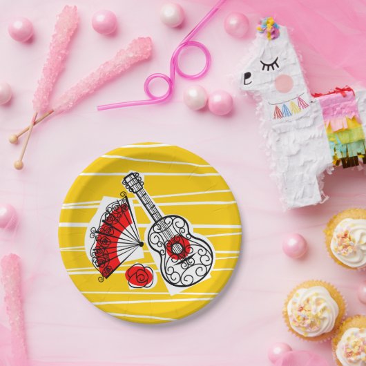 Spanische Souvenirpapiertafel Pappteller (Party)