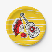 Spanische Souvenirpapiertafel Pappteller (Vorderseite)