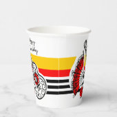 Spanische Souvenirs Classic Stripe Geburtstag Pappbecher (Rechts)