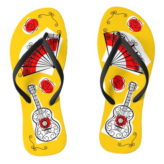 Spanische Souvenirs Corners Flip Flops Badesandalen (Fußbett)