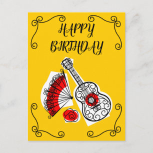 Spanische Souvenirs Corners Geburtstag vertikal Postkarte