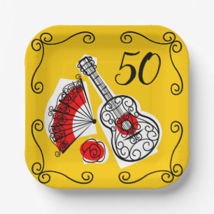 Spanische Souvenirs Ecke 50 Jahre alt Platz Pappteller