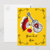Spanische Souvenirs Ecke Text vertikal Postkarte (Vorne/Hinten)