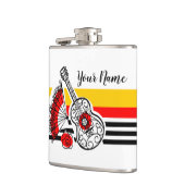 Spanische Souvenirs - Flasche mit klassischem Stri Flachmann (Links)