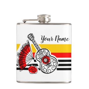Spanische Souvenirs - Flasche mit klassischem Stri Flachmann