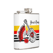 Spanische Souvenirs - Flasche mit klassischem Stri Flachmann (Rechts)