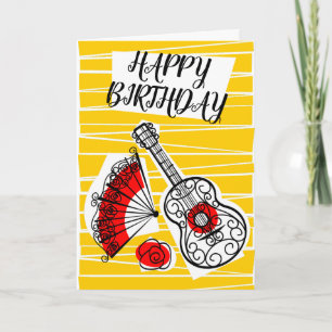 Spanische Souvenirs Geburtstag Inside Text vertika Karte