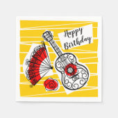 Spanische Souvenirs Geburtstagszeitung Serviette (Vorderseite)