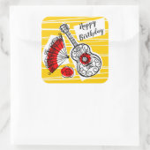 Spanische Souvenirs Happy Birthday Aufkleber Platz (Tasche)