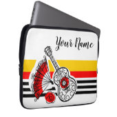 Spanische Souvenirs Klassische Streifen Name Ärmel Laptopschutzhülle (Vorne Rechts)
