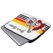 Spanische Souvenirs Klassische Streifen Name Ärmel Laptopschutzhülle (Vorne Knopf)