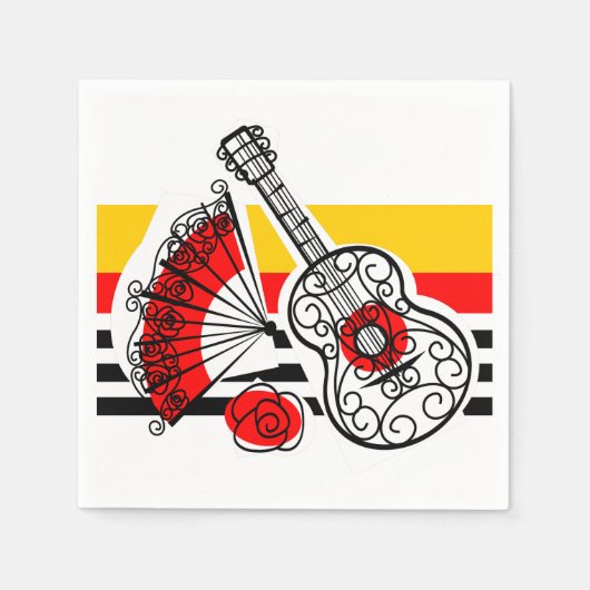 Spanische Souvenirs Klassische Stripteppichserviet Serviette (Vorderseite)