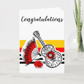 Spanische Souvenirs Klassischer Streifen Herzliche Karte (Vorderseite)