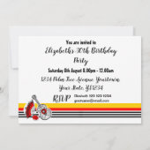 Spanische Souvenirs Klassischer Streifen horizonta Einladung (Rückseite)