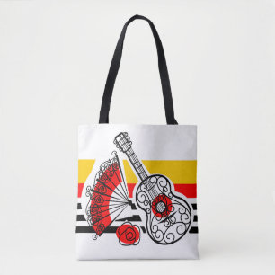Spanische Souvenirs Klassischer Streifen rot zurüc Tasche