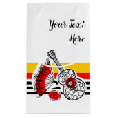 Spanische Souvenirs Klassischer Streifen Text klei Kleine Geschenktüte (Rückseite)