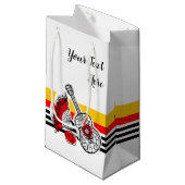 Spanische Souvenirs Klassischer Streifen Text klei Kleine Geschenktüte (Vorderseite Schrägansicht)