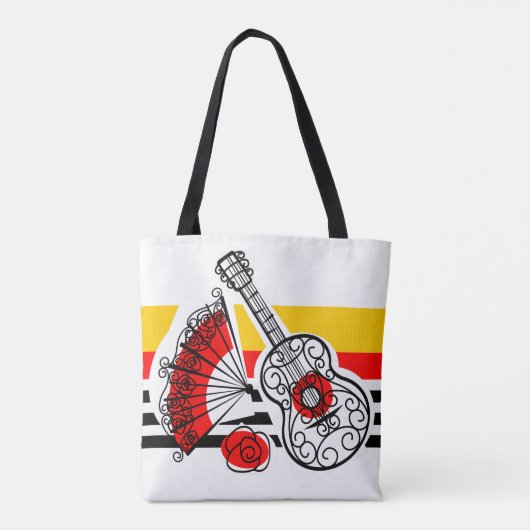 Spanische Souvenirs Klassischer Streifen über die Tasche (Rückseite)