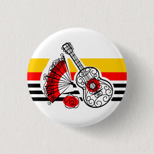 Spanische Souvenirs - Klassischer Strip-Knopf rund Button
