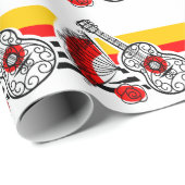 Spanische Souvenirs Klassisches Stripverpackungspa Geschenkpapier (Rolleneckpunkt)