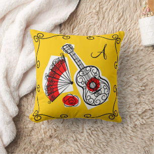 Spanische Souvenirs monogramm Ecken Kissen Platz