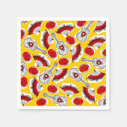 Spanische Souvenirs Multi-Papier-Servietten Serviette (Vorderseite)