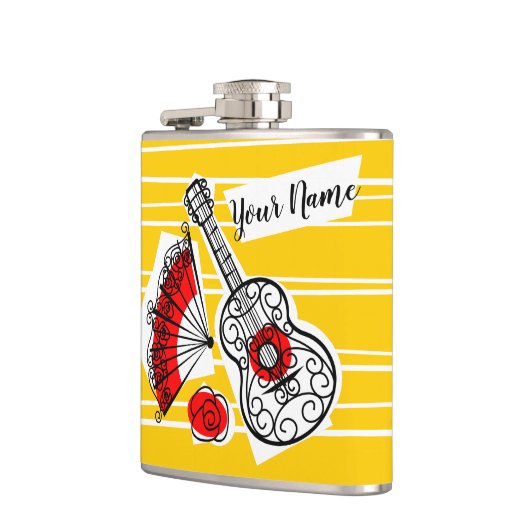 Spanische Souvenirs Name Flasche Flachmann (Links)