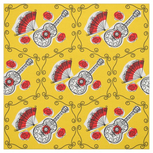 Spanische Souvenirs Stoff Kleinmuster (Muster)