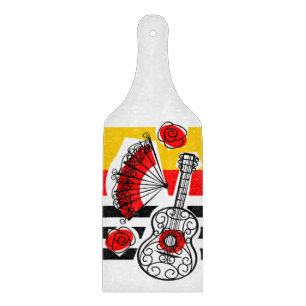 Spanische Souvenirs Stripe Klassisches Paddel Schneidebrett