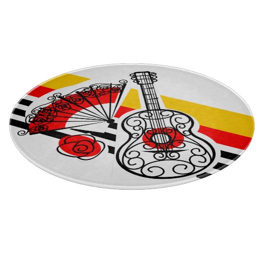 Spanische Souvenirs Stripe Klassisches Schneiden Schneidebrett (Ecke)