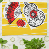 Spanische Souvenirs Text Küchentuch (Gefaltet)