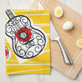 Spanische Souvenirs Text Küchentuch (Viertel Falte)