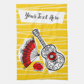 Spanische Souvenirs Text Küchentuch (Vertikal)