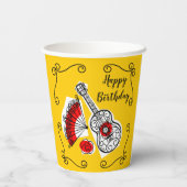 Spanische Souvenirs zum Geburtstag Pappbecher (Rückseite)
