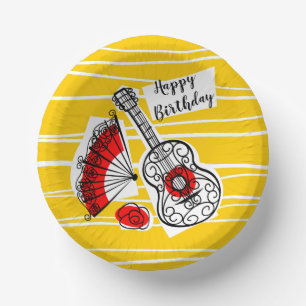 Spanische Souvenirs zum Geburtstag Pappteller