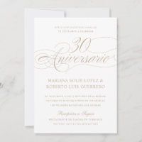 Spanische Sprache 30 Aniversario de Bodas Wedding