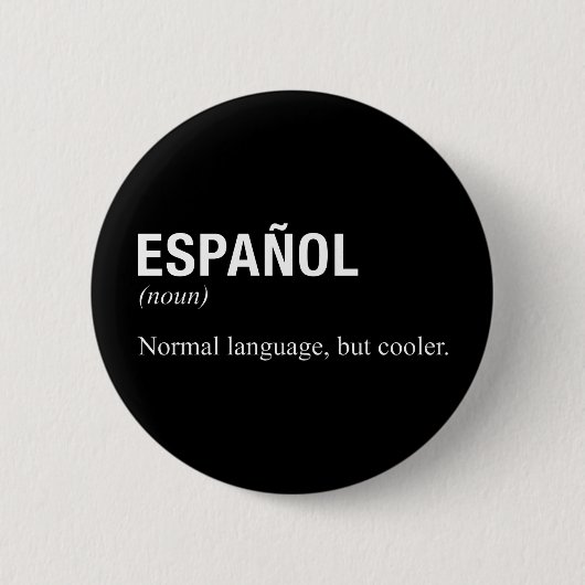 SPANISCHE Sprache Button (Vorderseite)
