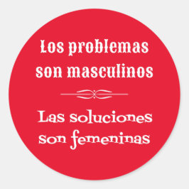 Spanische Sprache lernen Grammatik Zitat rot Runder Aufkleber