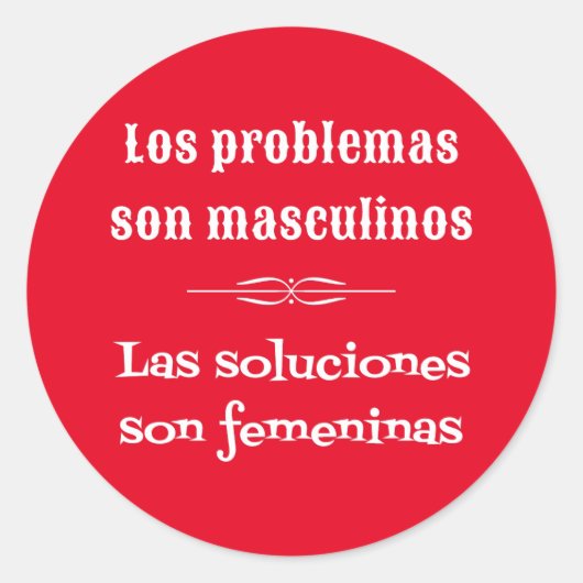 Spanische Sprache lernen Grammatik Zitat rot Runder Aufkleber (Vorderseite)