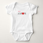 Spanische Sprache "Meine Liebe", "Mi Amor" Bodysui Baby Strampler (Vorderseite)
