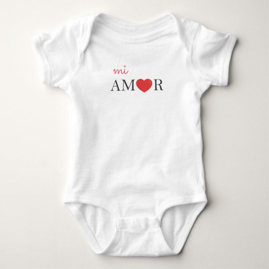 Spanische Sprache "Meine Liebe", "Mi Amor" Bodysui Baby Strampler (Vorderseite)