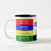 Spanische Sprachpraxis Zweifarbige Tasse (Links)