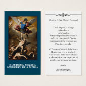 Spanische St. Michael Angels Gebet Heilige Karte (Vorne & Hinten)