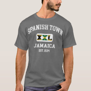 Spanische Stadt Jamaika XXL Athletische Gestaltung T-Shirt