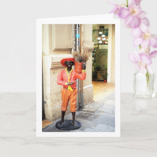 Spanische Straßenseite, Valencia Stadt, España Karte (Orchidee)